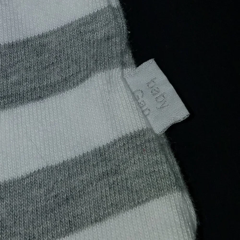 Baby Gap Gray White Striped Shirt Boy Girl Infant 3-6 Months 100% Cotton
